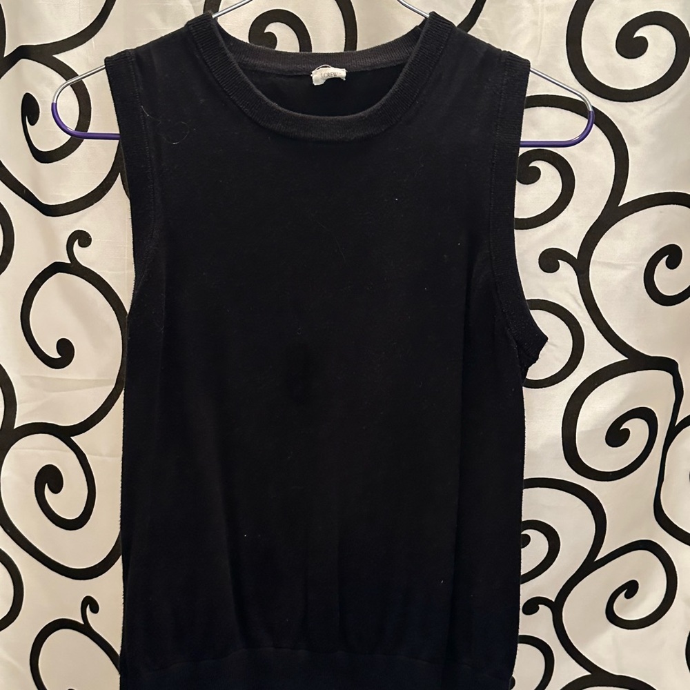J.Crew Black Knit Sweater Vest